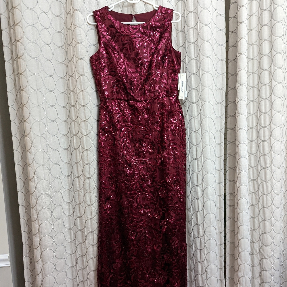 New Eliza J. Sequins Maxi Dress